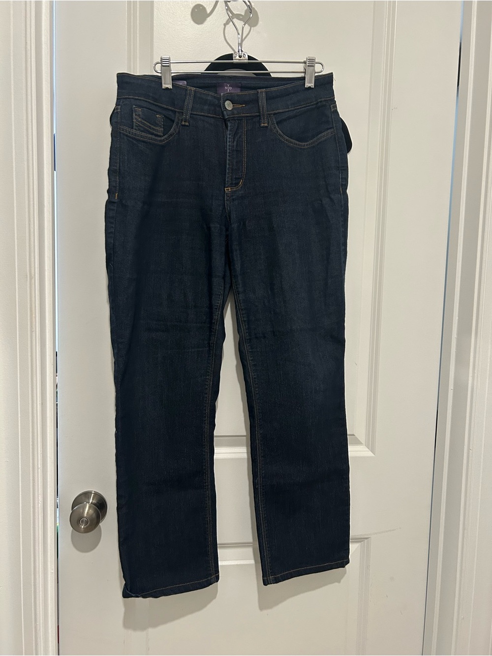 NYDJ Women's Dark Blue Straight Jeans